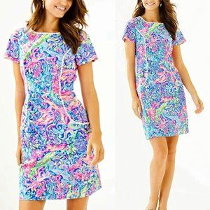 Lilly Pulitzer Coralynn Shift Dress Multi Pop Up 60 Animals crochet lace mod 0